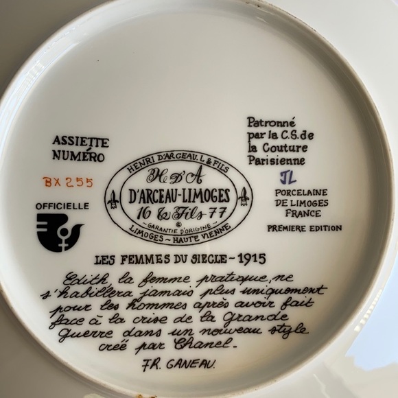 VINTAGE D’Arceau-Limoges Les Femmes du Siecle| 1915 - Picture 4 of 4